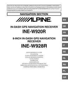 alpine - - INE-W920R-NS - Quick Reference Guide : Free Download ...